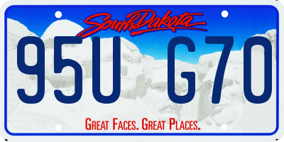 SD license plate 95UG70