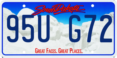 SD license plate 95UG72