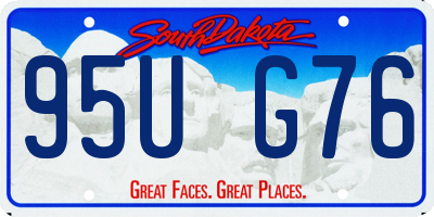 SD license plate 95UG76