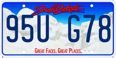 SD license plate 95UG78