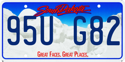 SD license plate 95UG82