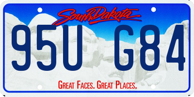 SD license plate 95UG84