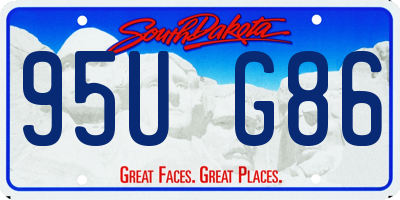 SD license plate 95UG86