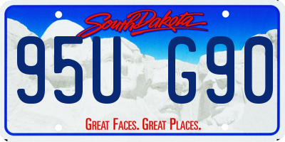 SD license plate 95UG90