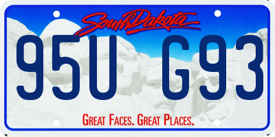 SD license plate 95UG93