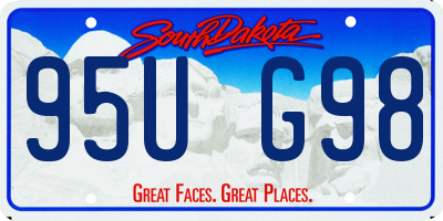 SD license plate 95UG98