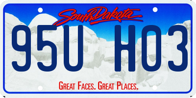 SD license plate 95UH03