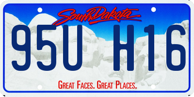 SD license plate 95UH16