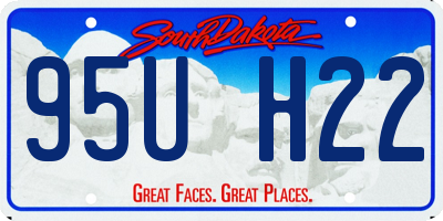 SD license plate 95UH22