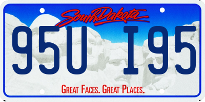 SD license plate 95UI95