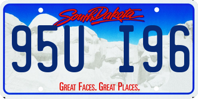 SD license plate 95UI96