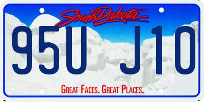 SD license plate 95UJ10