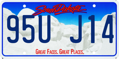 SD license plate 95UJ14