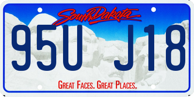SD license plate 95UJ18