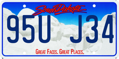 SD license plate 95UJ34