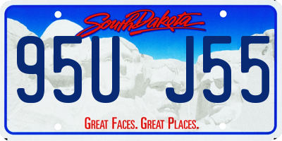 SD license plate 95UJ55
