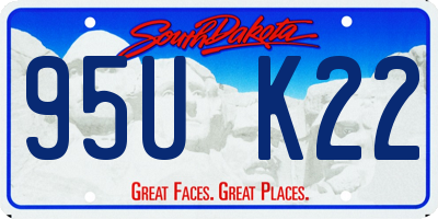 SD license plate 95UK22