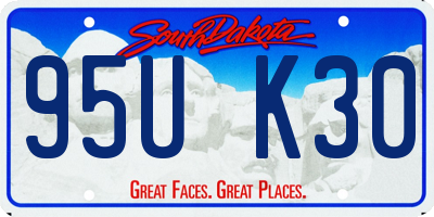 SD license plate 95UK30