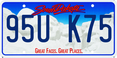 SD license plate 95UK75