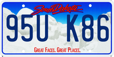 SD license plate 95UK86