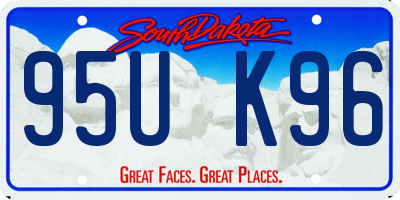 SD license plate 95UK96