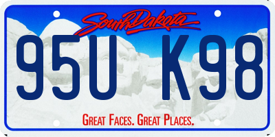 SD license plate 95UK98