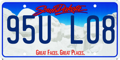 SD license plate 95UL08