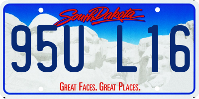 SD license plate 95UL16