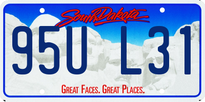 SD license plate 95UL31