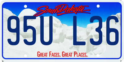 SD license plate 95UL36