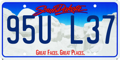 SD license plate 95UL37