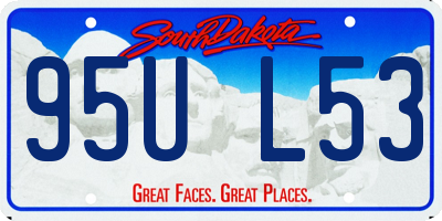 SD license plate 95UL53