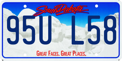SD license plate 95UL58