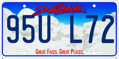 SD license plate 95UL72