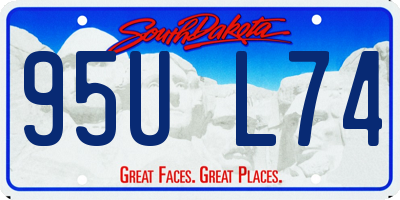 SD license plate 95UL74