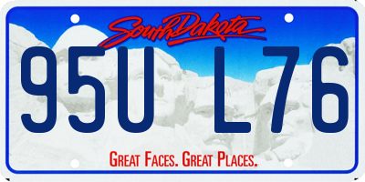 SD license plate 95UL76