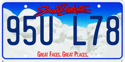 SD license plate 95UL78
