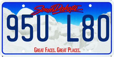 SD license plate 95UL80
