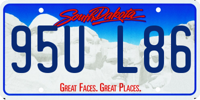 SD license plate 95UL86