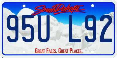 SD license plate 95UL92