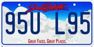 SD license plate 95UL95
