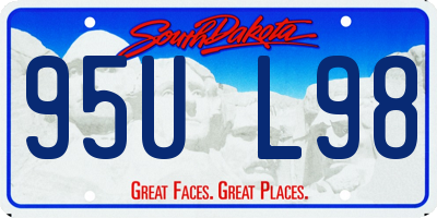 SD license plate 95UL98