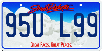 SD license plate 95UL99