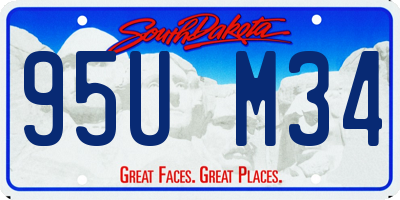 SD license plate 95UM34