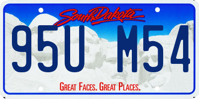 SD license plate 95UM54