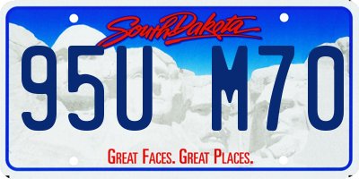 SD license plate 95UM70