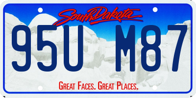 SD license plate 95UM87