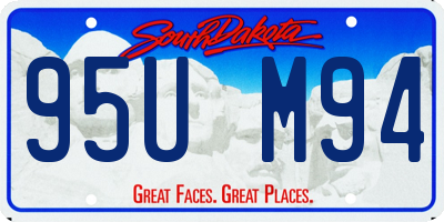 SD license plate 95UM94