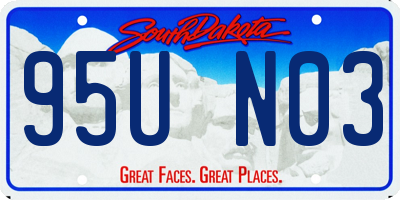 SD license plate 95UN03