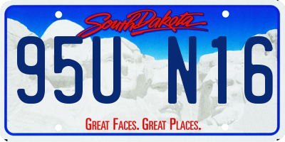 SD license plate 95UN16